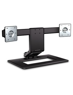 HP Adjustable Dual Display Stand 61 cm (24") Nero