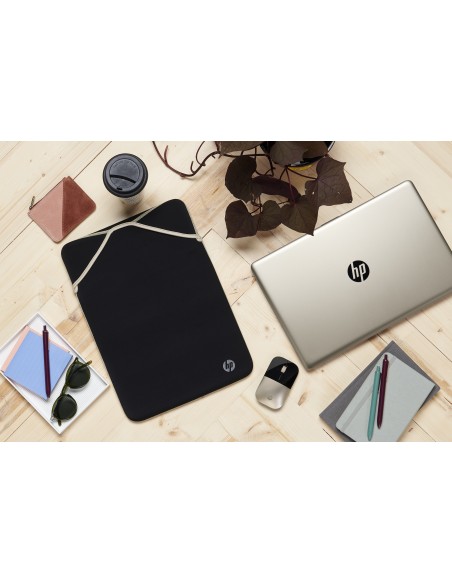 HP 14" Neoprene Reversible Sleeve borsa per notebook 35,6 cm (14") Custodia a tasca Nero, Oro