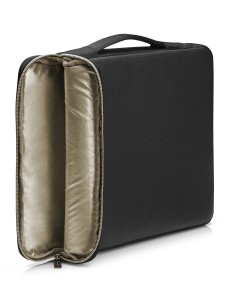 HP 3XD35AA borsa per notebook 39,6 cm (15.6") Custodia a tasca Nero, Oro