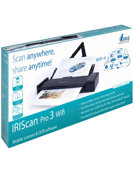 I.R.I.S. IRIScan Pro 3 Wi-Fi Scanner a foglio 600 x 600 DPI A4 Nero