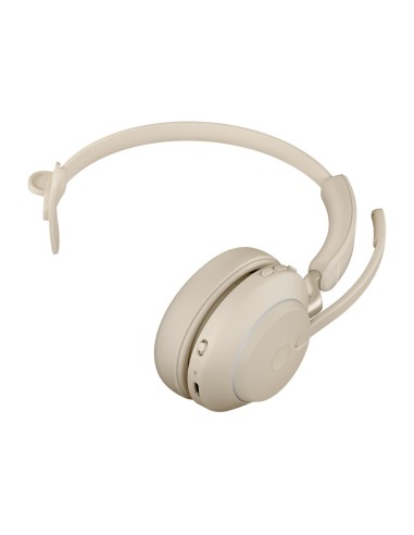 Jabra Evolve2 65, UC Mono Auricolare Wireless A Padiglione Ufficio USB tipo A Bluetooth Beige
