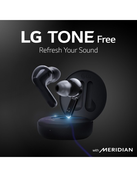 LG TONE Free FN6 Black Cuffie Bluetooth True Wireless con custodia UVnano