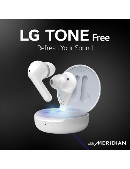 LG TONE Free FN6 White Cuffie Bluetooth True Wireless con custodia UVnano