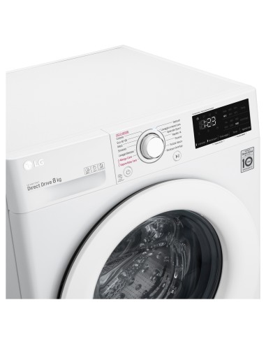 LG F4WV308S3E Lavatrice Intelligente AIDD 8kg Vapore 1400 Giri min Carica frontale Classe C