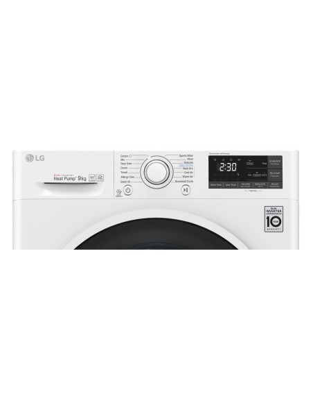 LG RC90U2AV4Q Asciugatrice 9 kg Pompa di Calore Pompa di Calore Libera installazione Carica frontale A+++-10%