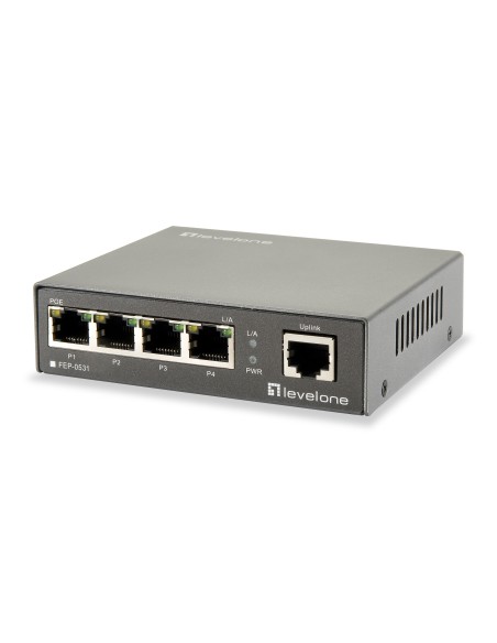 LevelOne FEP-0531 Fast Ethernet (10 100) Supporto Power over Ethernet (PoE) Nero