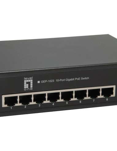 LevelOne GEP-1023W65 switch di rete Gigabit Ethernet (10 100 1000) Supporto Power over Ethernet (PoE) Nero