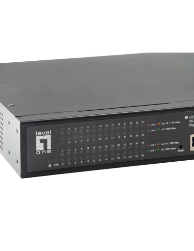 LevelOne GES-2451 switch di rete Gigabit Ethernet (10 100 1000) Nero