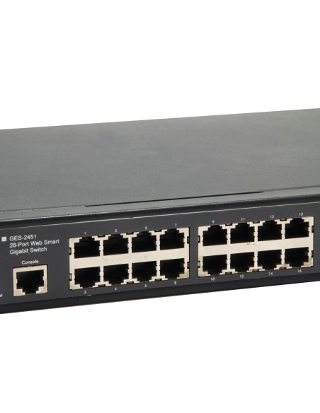 LevelOne GES-2451 switch di rete Gigabit Ethernet (10 100 1000) Nero