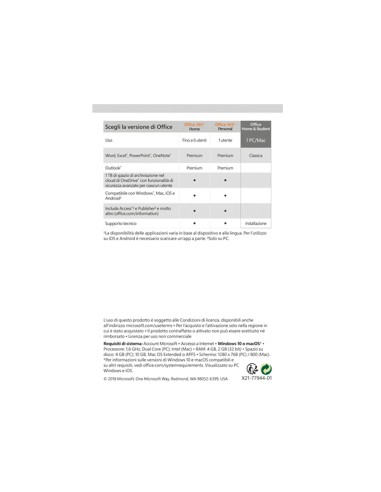 Microsoft Office 2019 Home & Student 1 licenza e ITA