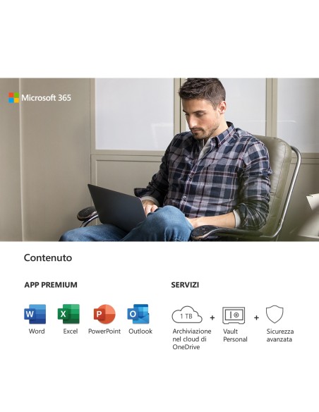 Microsoft 365 Personal, 1 Persona, 1 Anno, Scatola