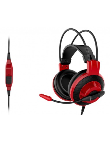 MSI DS501 Auricolare Cablato A Padiglione Giocare Nero, Rosso
