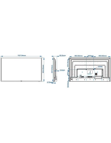 Philips 50BFL2114 12 visualizzatore di messaggi 127 cm (50") LED Wi-Fi 350 cd m² 4K Ultra HD Nero