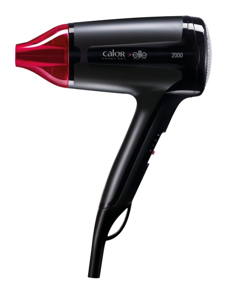 Rowenta CV1612 Handy Dry, Asciugacapelli, 2 impostazioni di temperatura, getto d’aria fretta, concentratore sottile, Nero e Rosa