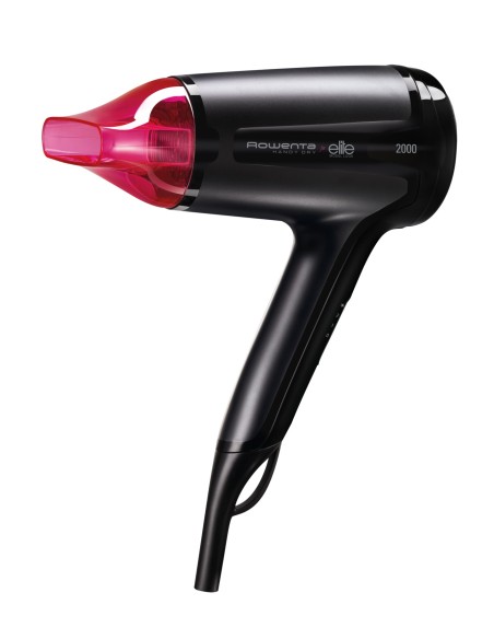 Rowenta CV1612 Handy Dry, Asciugacapelli, 2 impostazioni di temperatura, getto d’aria fretta, concentratore sottile, Nero e Rosa