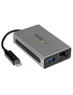 StarTech.com Adattatore di rete Thunderbolt a Gigabit Ethernet - Convertitore esterno da TB a RJ45 con porta USB 3.0 integrata