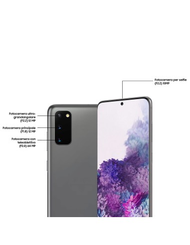 Samsung Galaxy S20 5G, Display 6.2", 128 GB, 12 GB, 4000 mAh, Hybrid Sim + eSIM, Cosmic Gray