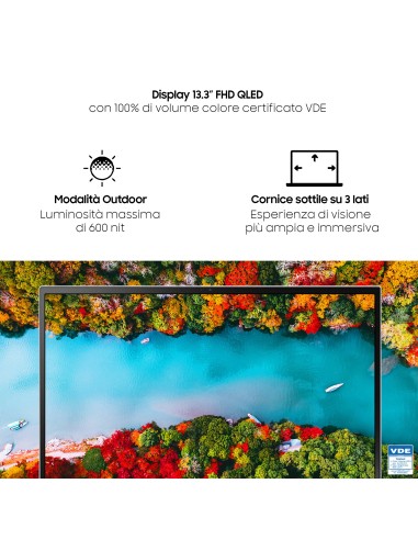 Samsung Galaxy Book Ion 13,3” Aura Silver Intel® Core™ i5 di decima generazione Windows 10 Home Wi-Fi 6 RAM 8GB Memoria 256GB