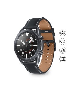 Samsung Galaxy Watch3 Smartwatch Bluetooth, cassa 45mm acciaio, cinturino pelle, Saturimetro, Rilevamento cadute, Monitoraggio