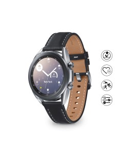 Samsung Galaxy Watch3 Smartwatch Bluetooth, cassa 41mm acciaio, cinturino pelle, Saturimetro, Rilevamento cadute, Monitoraggio