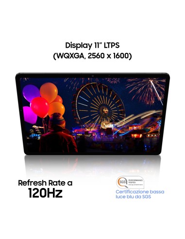 Samsung Galaxy Tab S7 Tablet S Pen, Snapdragon 865 Plus, Display 11.0" WQXGA LTPS, 128GB Espandibili fino a 1TB, RAM 6GB,