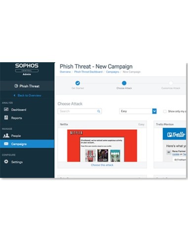 Sophos Central Phish Threat 1 licenza e Rinnovo Multilingua 12 mese(i)