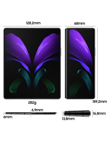 Samsung Galaxy Z Fold2 5G , ext.6.2” int. 7.6”, 256GB, RAM 12GB, NanoSIM, Android 10, Mystic Black