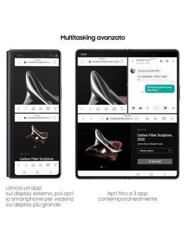 Samsung Galaxy Z Fold2 5G , ext.6.2” int. 7.6”, 256GB, RAM 12GB, NanoSIM, Android 10, Mystic Black