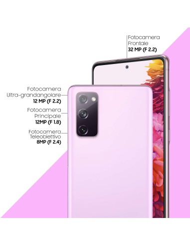 Samsung Galaxy S20 FE , Display 6.5" Super AMOLED, 3 fotocamere posteriori, 128 GB Espandibili, RAM 6GB, Batteria 4500mAh,