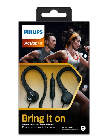 Philips ActionFit Cuffie per lo sport con microfono SHQ1255TBK 00