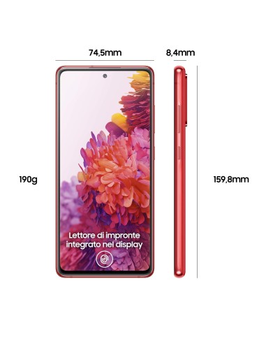 Samsung Galaxy S20 FE , Display 6.5" Super AMOLED, 3 fotocamere posteriori, 128 GB Espandibili, RAM 6GB, Batteria 4500mAh,