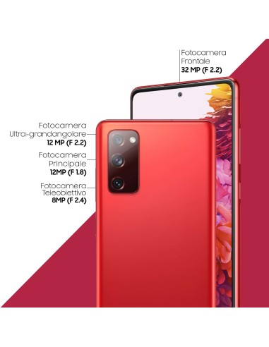 Samsung Galaxy S20 FE , Display 6.5" Super AMOLED, 3 fotocamere posteriori, 128 GB Espandibili, RAM 6GB, Batteria 4500mAh,