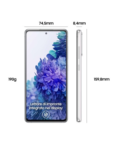 Samsung Galaxy S20 FE , Display 6.5" Super AMOLED, 3 fotocamere posteriori, 128 GB Espandibili, RAM 6GB, Batteria 4500mAh,
