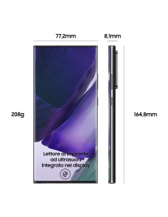Samsung Galaxy Note20 Ultra 5G Smartphone, Display 6.9" Dynamic AMOLED 2X WQHD+, 3 fotocamere posteriori, 256GB Espandibili, 2