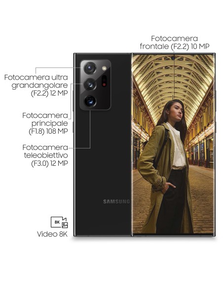 Samsung Galaxy Note20 Ultra 5G Smartphone, Display 6.9" Dynamic AMOLED 2X WQHD+, 3 fotocamere posteriori, 256GB Espandibili,