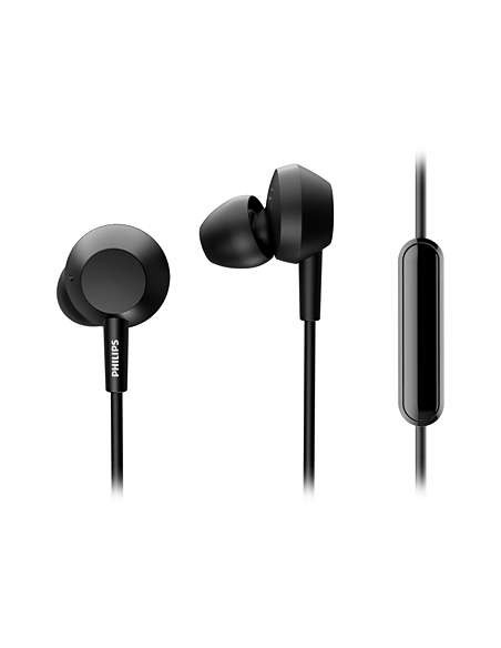Philips 3000 series TAE4105BK 00 cuffia e auricolare Cablato In-ear Musica e Chiamate Nero