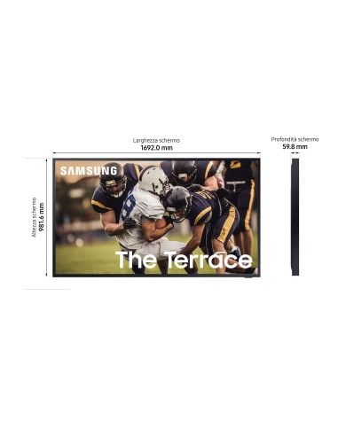 Samsung The Terrace QE75LST7TAU 190,5 cm (75") 4K Ultra HD Smart TV Wi-Fi Nero
