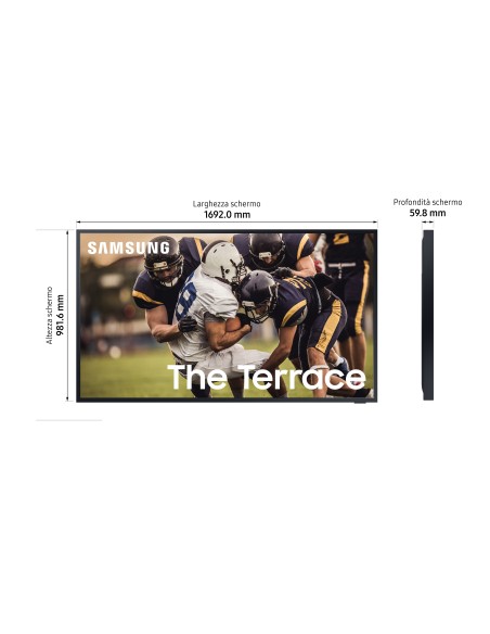 Samsung The Terrace QE75LST7TAU 190,5 cm (75") 4K Ultra HD Smart TV Wi-Fi Nero
