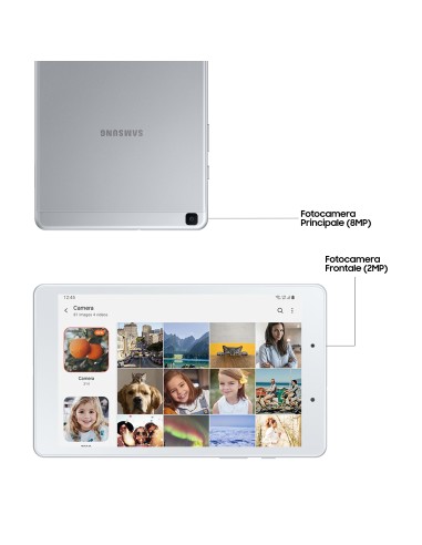 Samsung Galaxy Tab A , Silver, 8", Wi-Fi LTE, 32GB