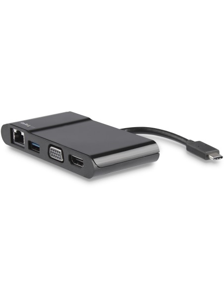 StarTech.com Adattatore USB-C a HDMI 4K o VGA 1080p - Gigabit Ethernet, 5Gbps, USB-A 3.0 - Mini Dock USB type C da viaggio -