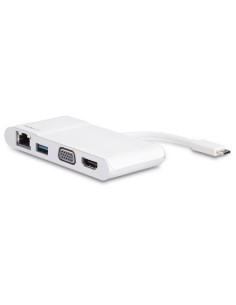 StarTech.com Adattatore multiporta USB-C - Dock da viaggio USB-C a HDMI 4K o VGA 1080p - Gigabit Ethernet, 5 Gbps USB-A 3.0 -