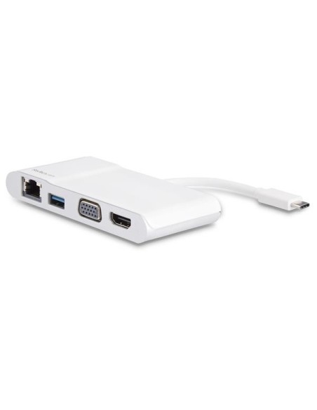StarTech.com Adattatore multiporta USB-C - Dock da viaggio USB-C a HDMI 4K o VGA 1080p - Gigabit Ethernet, 5 Gbps USB-A 3.0 -