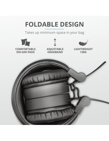 Trust Tones Auricolare Con cavo e senza cavo A Padiglione Musica e Chiamate Micro-USB Bluetooth Nero, Acciaio