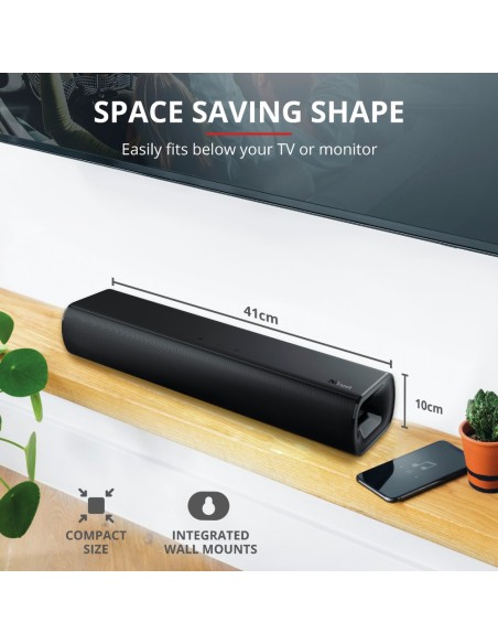 Trust 23642 altoparlante soundbar Nero 2.0 canali 40 W