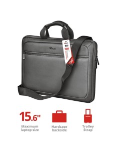 Trust York borsa per notebook 39,6 cm (15.6") Custodia a tasca Nero, Grigio 2