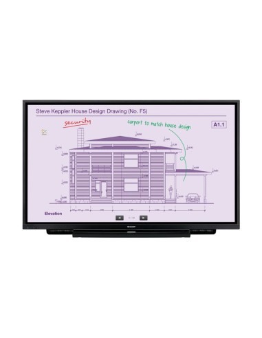Sharp PN-65TH1 Pannello piatto interattivo 165,1 cm (65") LCD Wi-Fi 350 cd m² 4K Ultra HD Nero Touch screen