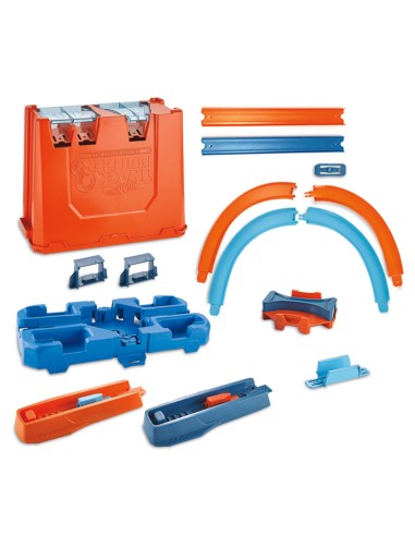 Hot Wheels Track Builder Deluxe Stunt Box, Playset con Componenti Pista Assortiti