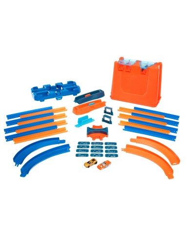 Hot Wheels Track Builder Deluxe Stunt Box, Playset con Componenti Pista Assortiti