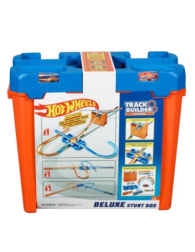 Hot Wheels Track Builder Deluxe Stunt Box, Playset con Componenti Pista Assortiti
