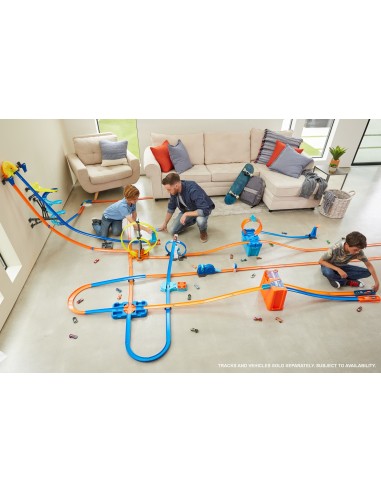 Hot Wheels Track Builder Deluxe Stunt Box, Playset con Componenti Pista Assortiti